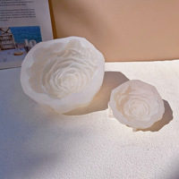 Moule en silicone pivoine S/M/L, moules à bougies fleurs 3D, moules à savon, outils de pâtisserie, moule à gâteau