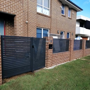 Panneaux <span class=keywords><strong>de</strong></span> clôture en aluminium <span class=keywords><strong>de</strong></span> haute qualité, clôture en aluminium <span class=keywords><strong>de</strong></span> sécurité noire, <span class=keywords><strong>jardin</strong></span>, cour, imperméable, assemblé, clôture à lattes - Product Image 3