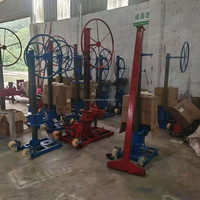 Foreuse de carottage portative compacte de 50 m pour échantillonnage de sol et de roche, avec treuils, machine de forage SPT