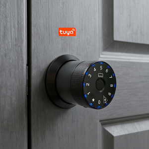 Professional Bedroom Smart <strong>Door</strong> <strong>Knobs</strong> Lock Electronic Fingerprint &amp; Remote Entry Aluminum Alloy Digital Lock for Wood <strong>Door</strong> - Product Image 1