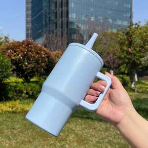 Nuevo Vaso Térmico de Acero Inoxidable RTS de 20oz, Antiderrames, con Pajita Abatible, Macaron, para Niños, en Blanco para Sublimación, para Bebés - Product Image 1