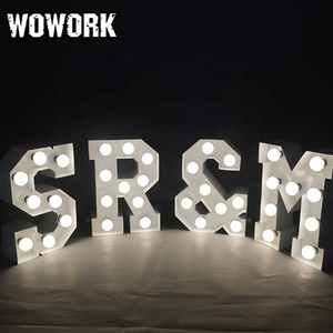 <span class=keywords><strong>2025</strong></span> Wowork Bán Buôn Cắm Ngoài Trời Hoạt Động Cổ Điển LED Kim Loại Mộc Mạc Kênh Ánh Sáng Bóng Đèn Chiếu Sáng Chữ Cho Thanh Trang Trí - Product Image 6