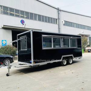 Camion de restauration entièrement équipé de 12 pieds, chariot à hot-dogs, remorque personnalisée USA avec équipements de cuisine complets SFT-Black Fo - Product Image 4