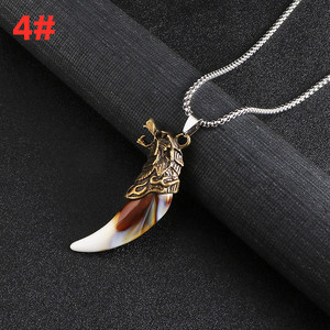 Heiß begehrte Vintage-Accessoires: Personalisierte Wolfszahn-Hip-Hop-Halskette mit langem Anhänger aus Legierung für Herren – Ideales Geschenk - Product Image 6