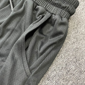 Men's Black Polyester <b>Athletic</b> Shorts Elastic Waist Drawstring Quick Dry Casual Sport Shorts Made in Vietnam - Product Image 5