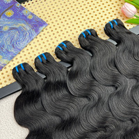 Lot de Cheveux Naturels Vierge Bruts du Cambodge à Marque Blanche, Cuticules Alignées, Ondulation Naturelle, Tissage de Cheveux Humains 100% Non Traités