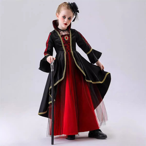 Disfraz de vampiro para niños, vestido con sombrero y gargantilla para niñas, traje para actuación en escenario, Halloween - Product Image 3