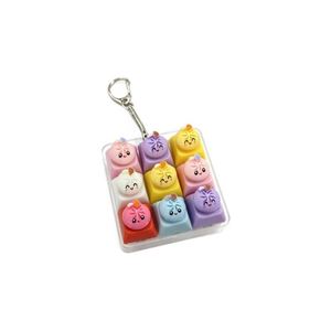 Porte-clés Squishy Halloween en forme de Dumpling Clicker, 9 grilles, visage souriant, à remontée lente, jouet sensoriel anti-stress, pendentif de sac à dos - Product Image 5