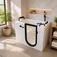 Baignoire pour personnes âgées, baignoire à accès facile et baignoire à immersion pour personnes âgées, bain à remous sûr avec massage, acrylique blanc, accessoires personnalisés