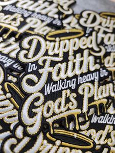 Parches Personalizados con la Frase 'Faith God's Plan', Estilo Urbano, Bordados, Termoadhesivos, Religiosos, para Sudaderas y Chaquetas - Product Image 2