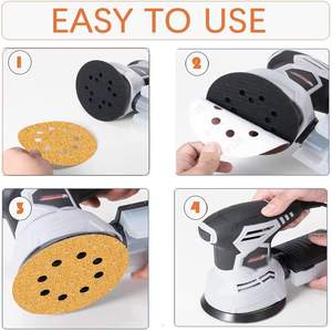 PEXMIENTAS 115mm एल्यूमिनियम सिरेमिक हुक और लूप ग्राइंडिंग एब्रेसिव सैंडिंग सैंडपेपर डिस्क कार पॉलिशिंग डिस्क - Product Image 5