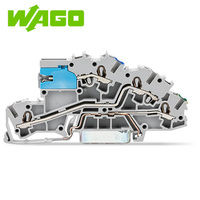 Bornier d'installation multi-niveaux WAGO 2003-7641 gris 2,5 mm NT/L/PE, connecteurs à encliquetage CAGEs CLAMPs, accessoires 250V 24A