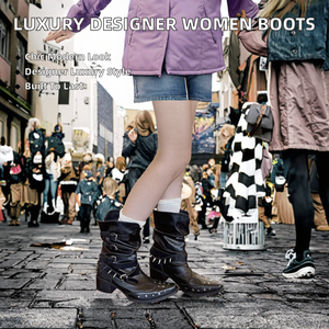 Botas de Invierno de Diseño de Lujo para Mujer, Modernas y de Alta Calidad, Material PU - Product Image 2
