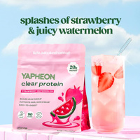 Poudre de protéines de collagène de lactosérum OEM Clear Whey, saveur fraise et pastèque, 20g de protéines, sans sucre, facile à digérer, pour la masse musculaire maigre, les cheveux, la peau et les ongles