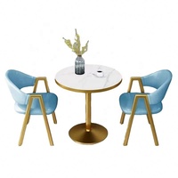 Ensemble Table à Manger 2 Places de Luxe Moderne en Bois MDF pour Maison ou Hôtel, Mobilier de Repas Très Vendu