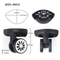 Roulettes pour valises, pièces détachées, réparation de roulettes de valise, roulettes pivotantes pour bagages, roues de 50 mm