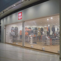 Portes intérieures pré-assemblées CE, portes automatiques à enroulement en cristal transparent personnalisées / portes à enroulement en polycarbonate