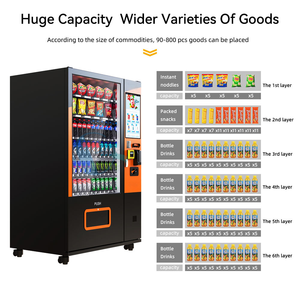 Máquina Expendedora Popular para Alimentos y Bebidas con Pantalla Táctil, Pago con Tarjeta, Monedas y Efectivo, para Centros Comerciales, Aperitivos y Bebidas - Product Image 6