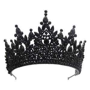 Tiara de Cristal Personalizada Miss Universo para Boda, Verde, Azul, Rojo, Morado, Dorado, <span class=keywords><strong>Tocado</strong></span>, Corona de Reina para Novia, para Mujeres - Product Image 4