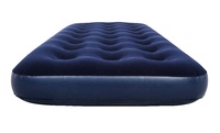 PVC floqué gonflable pliant voyage lit d'air matelas lit de couchage avec pompe à main intégrée