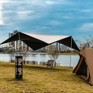 Amazon Hot Verkoop Camping Camping Picknick Tent Grote Luifel Tarp Onderdak Lichtgewicht Waterdichte Regen Dekzeil Luifel Voor Camping