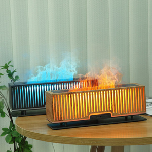 เครื่องเพิ่มความชื้นในอากาศแบบกระจายกลิ่นหอม 0.5 ลิตร พร้อมดีไซน์ตะแกรงแนวตั้ง สำหรับห้องนอน ให้แสงสว่างและละอองน้ำ - Product Image 3