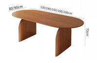 Ensemble table et chaises de salle à manger en bois massif traditionnel, fabrication directe d'usine, écologique, table ovale 6 places