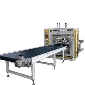 Automatic horizontal stretch wrapping machine/orbital packing wrapper machine