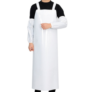 Tablier en TPU 120x90 cm, imperméable, résistant à l'huile, avec épaulettes épaissies pour la transformation de la viande et des fruits de mer - Product Image 5
