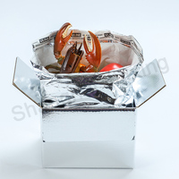 Boîte de 10 pièces pour glace glacée, emballage alimentaire, livraison en carton ondulé, boîte d'emballage doublée en aluminium et en mousse