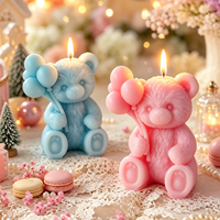 Moule en silicone en forme d'ours pour bougies, vente en gros, pour bricolage, cadeau fait main, pour gypse, résine époxy, décoration intérieure, logo personnalisé disponible