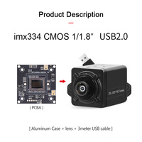 14209 5600 Imx334 4K 1,1mm Lente panorámica de 360 grados Sensor CMOS MJPG 30fps UVC 8MP USB HD Cámara Sensor de imagen de visión industrial