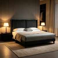 Cadre de lit rembourré de haute qualité pour la maison et l'hôtel, design moderne, lit double