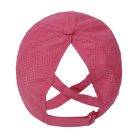 Casquette de baseball pour femmes, réglable, séchage rapide, pour la pêche en plein air, été, jeunes, avec queue de cheval croisée