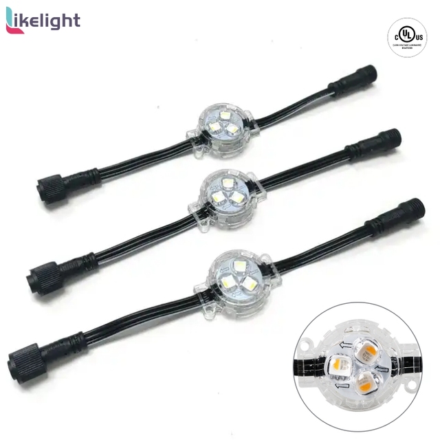 Listed RGBW IP68 DC24V UCS2904 Smart App Control LED Track Lights for Permanent Outdoor Christmas Eave Holiday Lighting