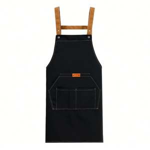 Perfect Chef Uniform Bib Kitchen <b>Apron</b> Denim Canvas <b>Aprons</b> <b>Men</b> Work Cooking <b>Apron</b> With 4 Pockets - Product Image 1