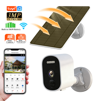 Caméra de sécurité solaire sans fil d'extérieur 3MP 2.4G WiFi alimentée par batterie IP66 résistante aux intempéries avec détection de mouvement et vision nocturne