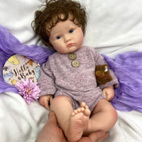 Poupée Bébé Reborn en Silicone de Collection, Corps Souple et Réaliste, Expressions Vives, Cheveux Implantés de Qualité Supérieure, Jouets