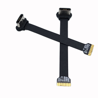Prise de charge sans fil TYPE-C à 90 degrés en forme de T Mâle FPC Câble plat flexible 8P Base en plastique pour tampon à souder