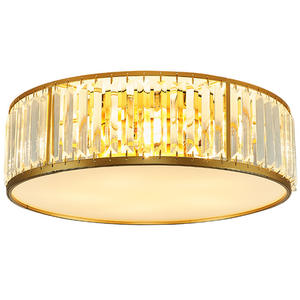OEM Plafonnier en cristal de style américain Salon créatif Lobby Plafonnier circulaire en cristal doré - Product Image 6