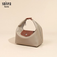 Sac à main de luxe en nylon imperméable, couleur unie, fermeture éclair, deux poignées, boutique de mode