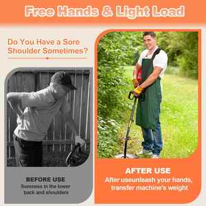 Premium Lawn Mower Backpack <b>Straps</b> Long-Lasting Durability, Weather-Resistant Fabric Stands up to Rain & Sun - Product Image 3