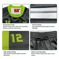 Aolan Sublimación con cuello en V Jersey Pantalones cortos Chaqueta Polo Sudadera con capucha Pantalones Bolsa Gorra Calcetines Muestra gratis 10PCs MOQ Rugby Uniformes OEM Fábrica
