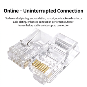 Conector de Red Rj45 Cat6 Utp 8P8C Sin Blindaje, Chapado en Oro, para Cable Ethernet - Product Image 3