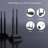 Antenne WiFi double bande SIGNALWELL 2.4G 5G 5.8G avec base magnétique RP-SMA mâle/TS9, câble RG174 de 3 mètres, polarisation verticale/horizontale