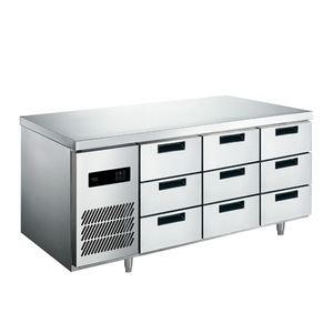 Réfrigérateur commercial à 2 portes pour la préparation de salades et bar à salades à pizza pour les cuisines de restaurant Réfrigérateur d'affichage de métro - Product Image 4