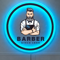 Enseigne néon personnalisée pour salon de coiffure, logo lumineux LED personnalisable pour décoration de salon de coiffure