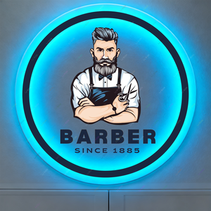 Enseigne néon personnalisée pour salon de coiffure, logo lumineux LED personnalisable pour décoration de salon de coiffure - Product Image 1