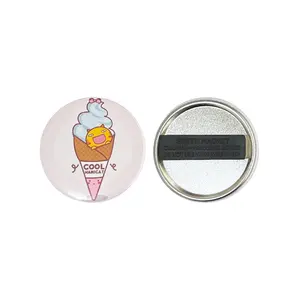 Manufacturer Wholesale Price 58mm Strong Magnet Metal back Button Badge without Pin