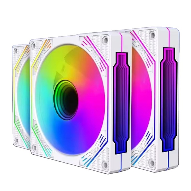 Wholesale Retailer RGB 12cm 120mm Fluid Bearing 21dBA Desktop CPU Cooler Fan Computer Heatsink for Gaming PC Ventilation